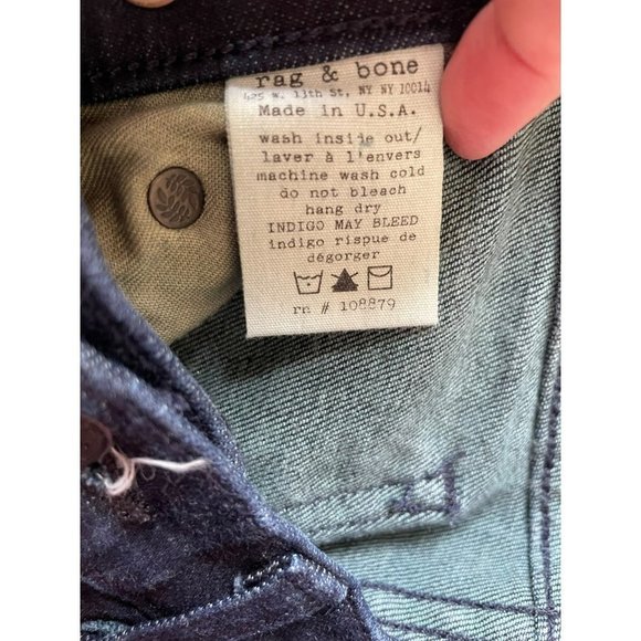 Women's Rag & Bone Skinny W1502K520 Jeans Dark Wash Heritage size 26 - Picture 6 of 8